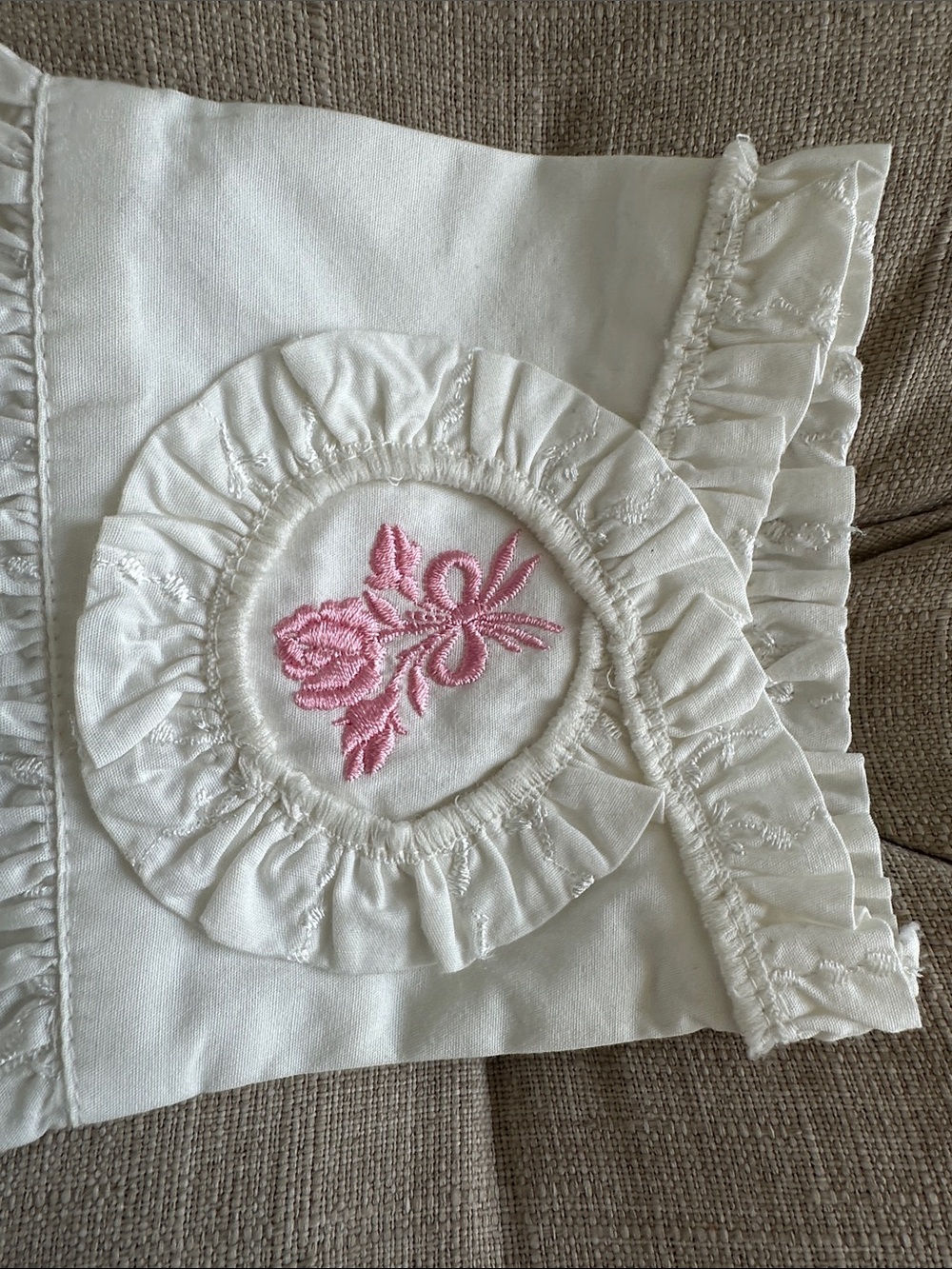 Damson Madder Cream Long-Sleeve Smock Blouse with Pink Floral Detail - Picture 11 of 11